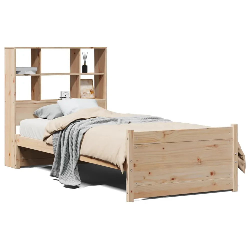 Premium Impermeável Cama com estante sem colchão 75x190 cm pinho maciço