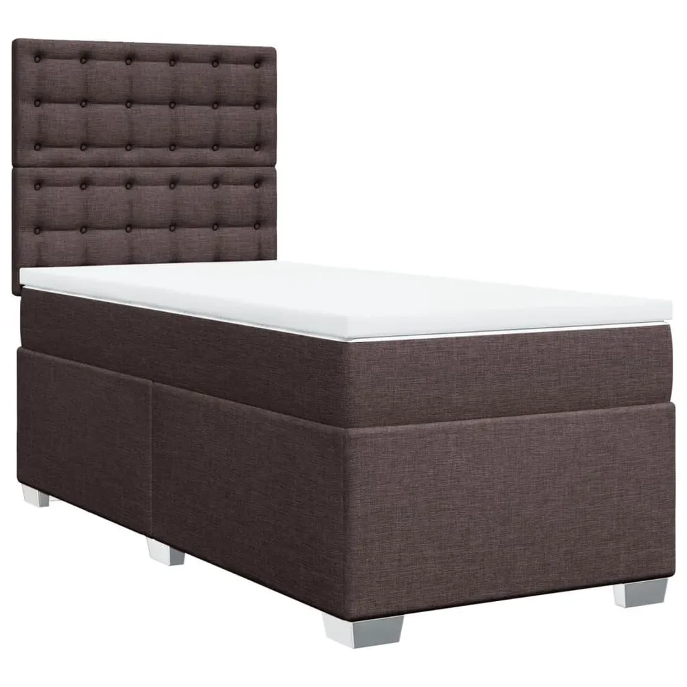 Premium Impermeável Cama com molasemcolchão 90x190 cm tecido castanho-escuro