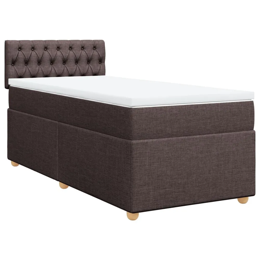 Premium Impermeável Cama com molasemcolchão 90x200 cm tecido castanho-escuro