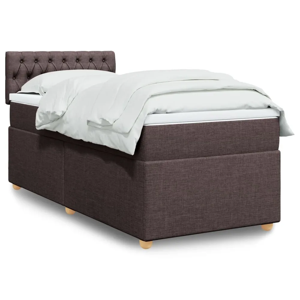 Premium Impermeável Cama com molasemcolchão 90x200 cm tecido castanho-escuro