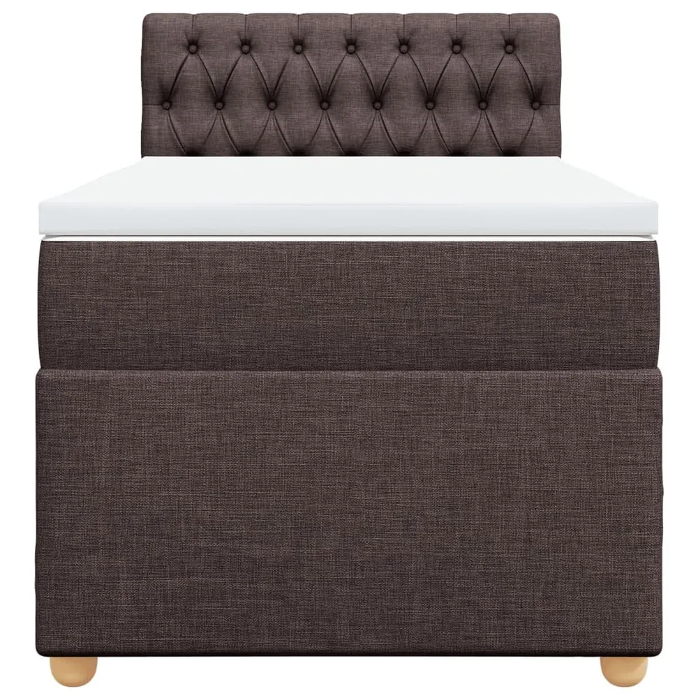 Premium Impermeável Cama com molasemcolchão 90x200 cm tecido castanho-escuro