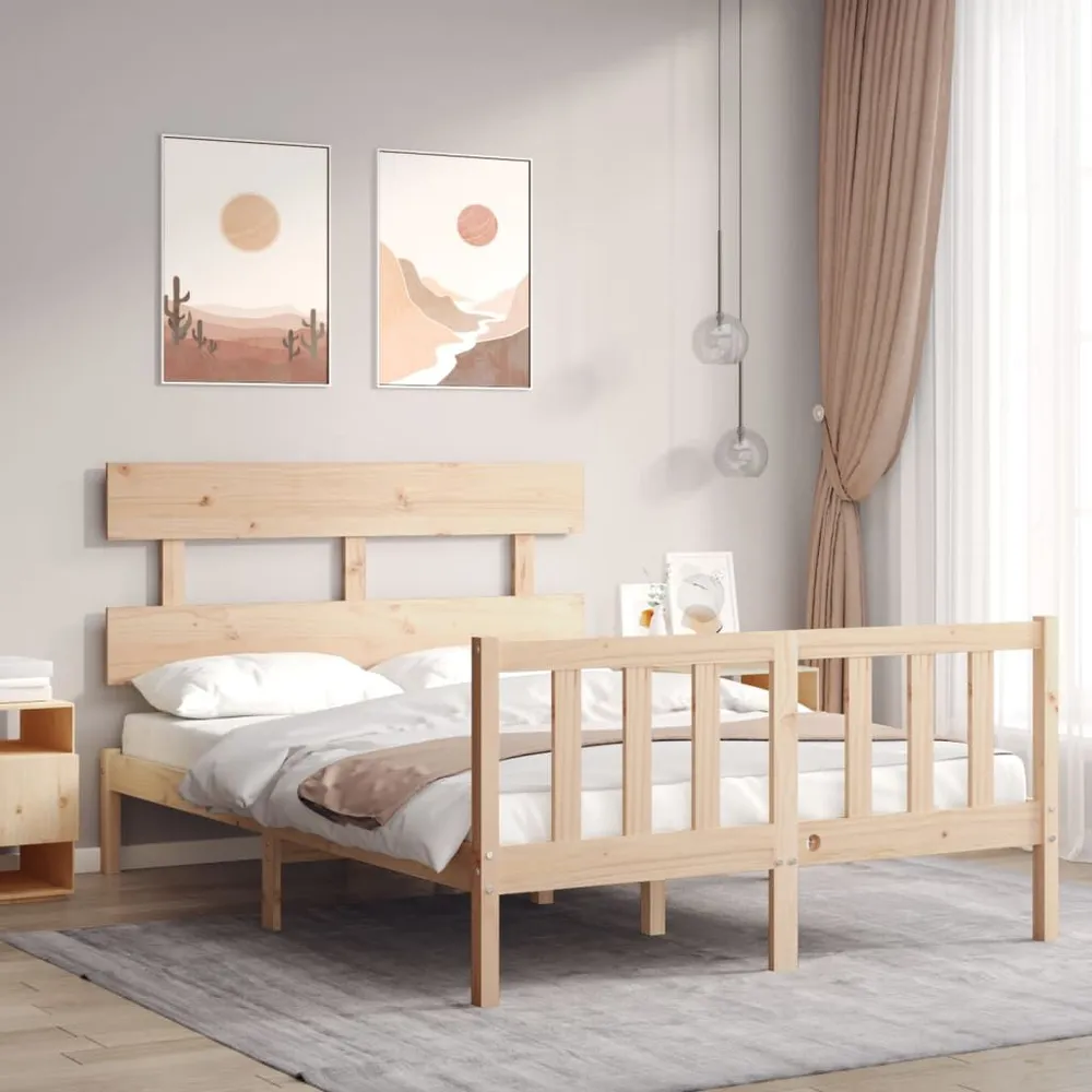 Premium Impermeável Cama sem colchão 140x190 cm madeira de pinho maciç