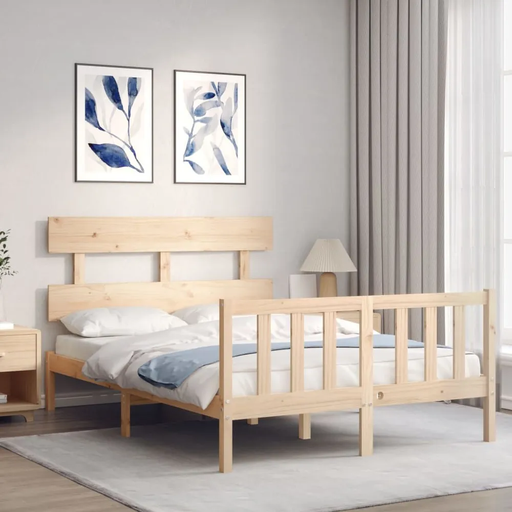Premium Impermeável Cama sem colchão 140x190 cm madeira de pinho maciç