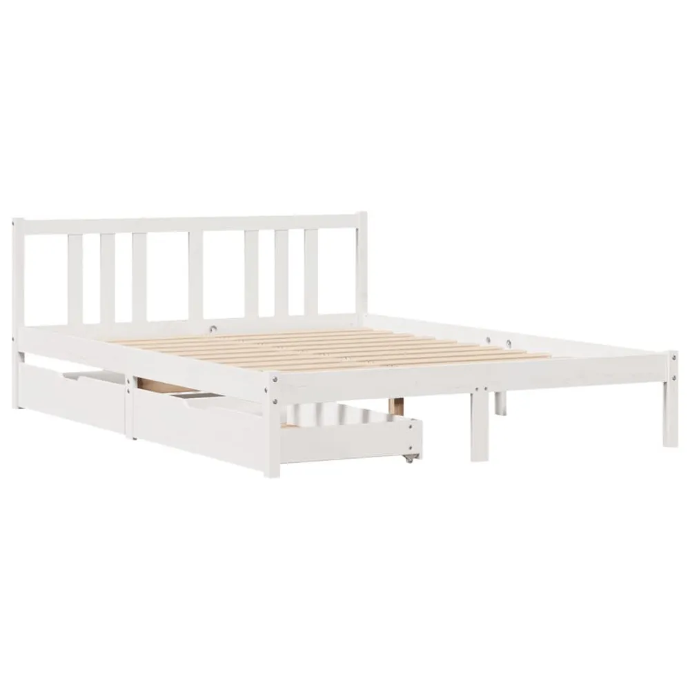 Premium Impermeável Cama sem colchão 140x200 cm madeira de pinho maciç branco