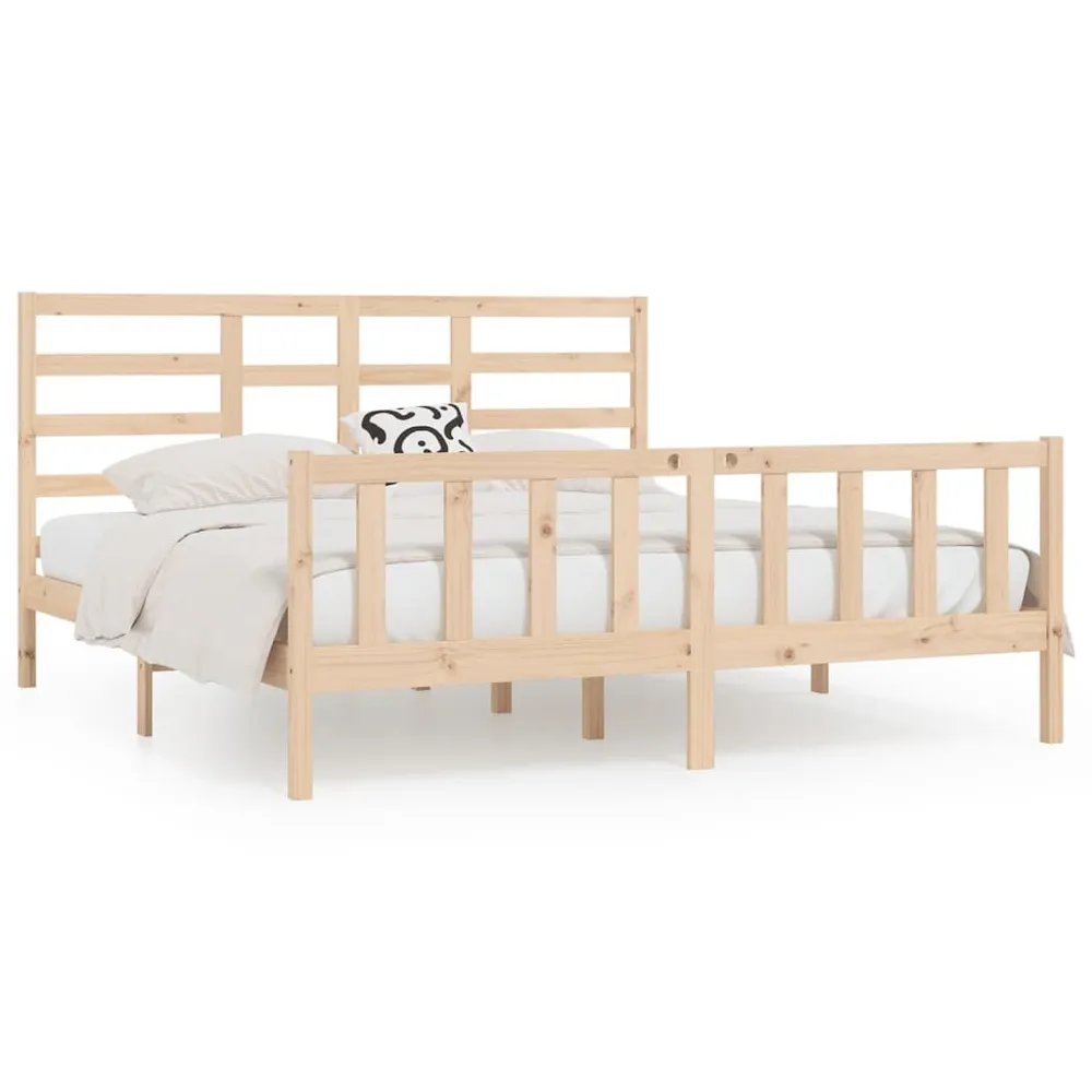 Premium Impermeável Cama sem colchão 200x200 cm madeira de pinho maciç