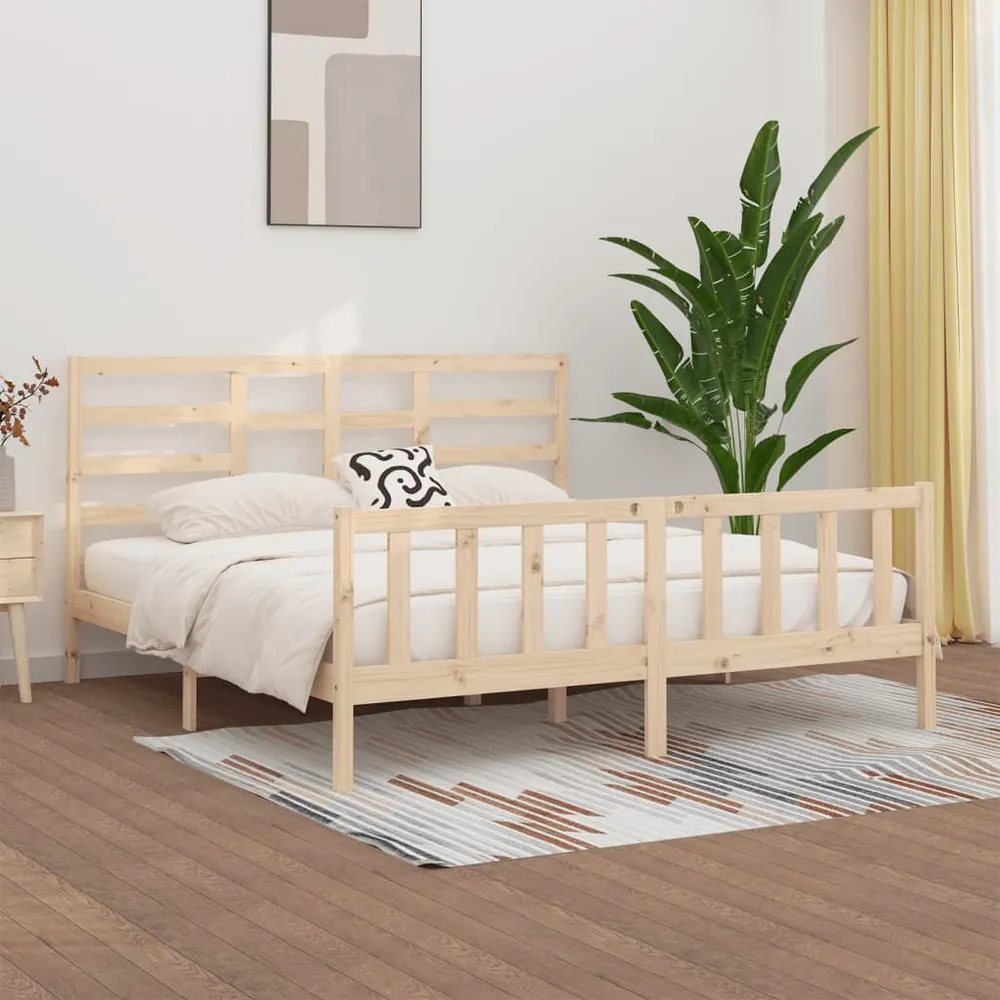 Premium Impermeável Cama sem colchão 200x200 cm madeira de pinho maciç