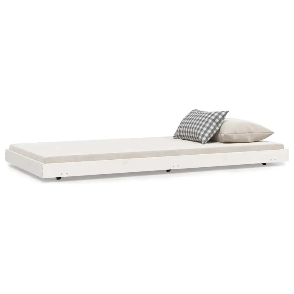 Premium Impermeável Cama sem colchão 90x190 cm madeira de pinho maciç branco