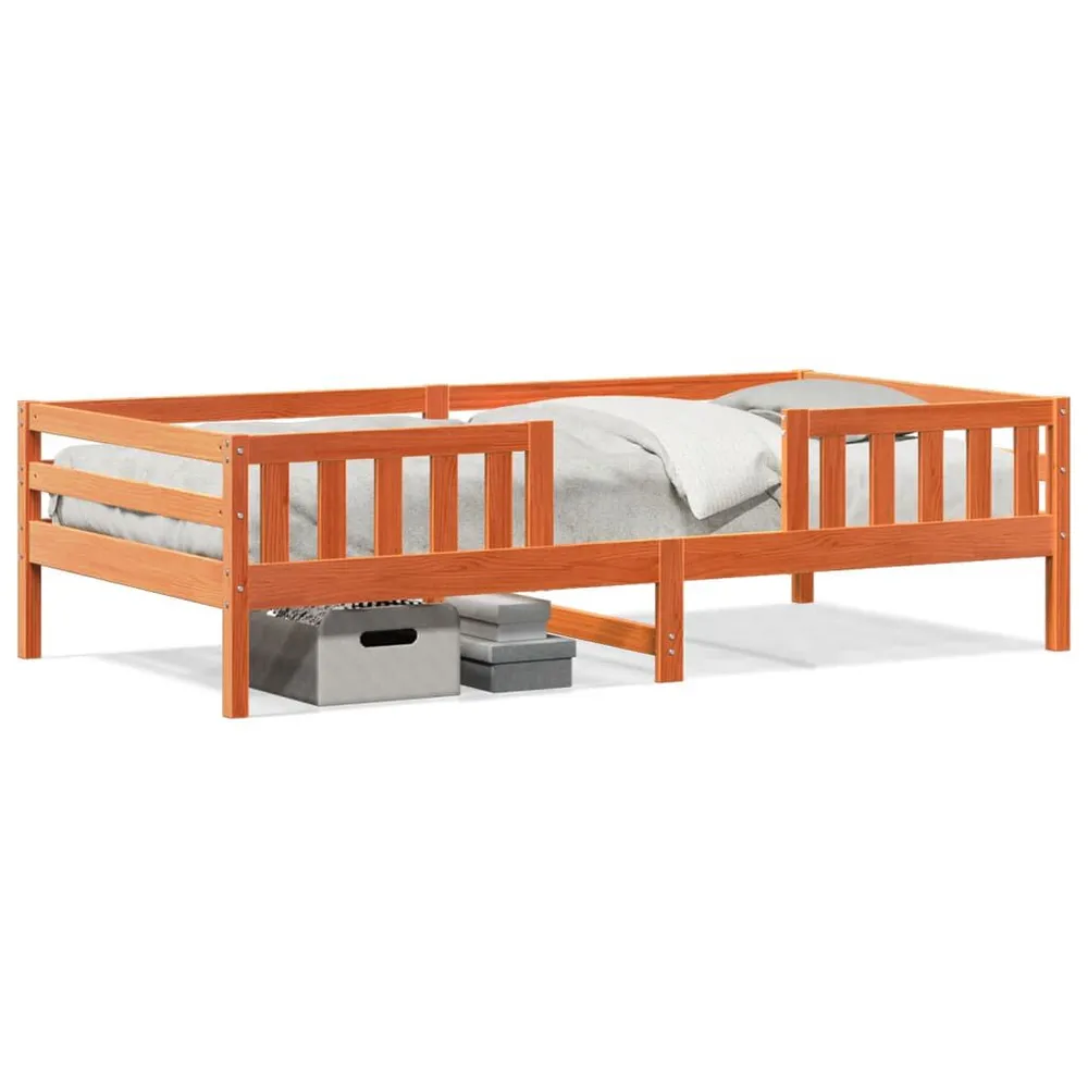 Premium Impermeável Cama sem colchão 90x200 cm pinho maciço castanho-mel