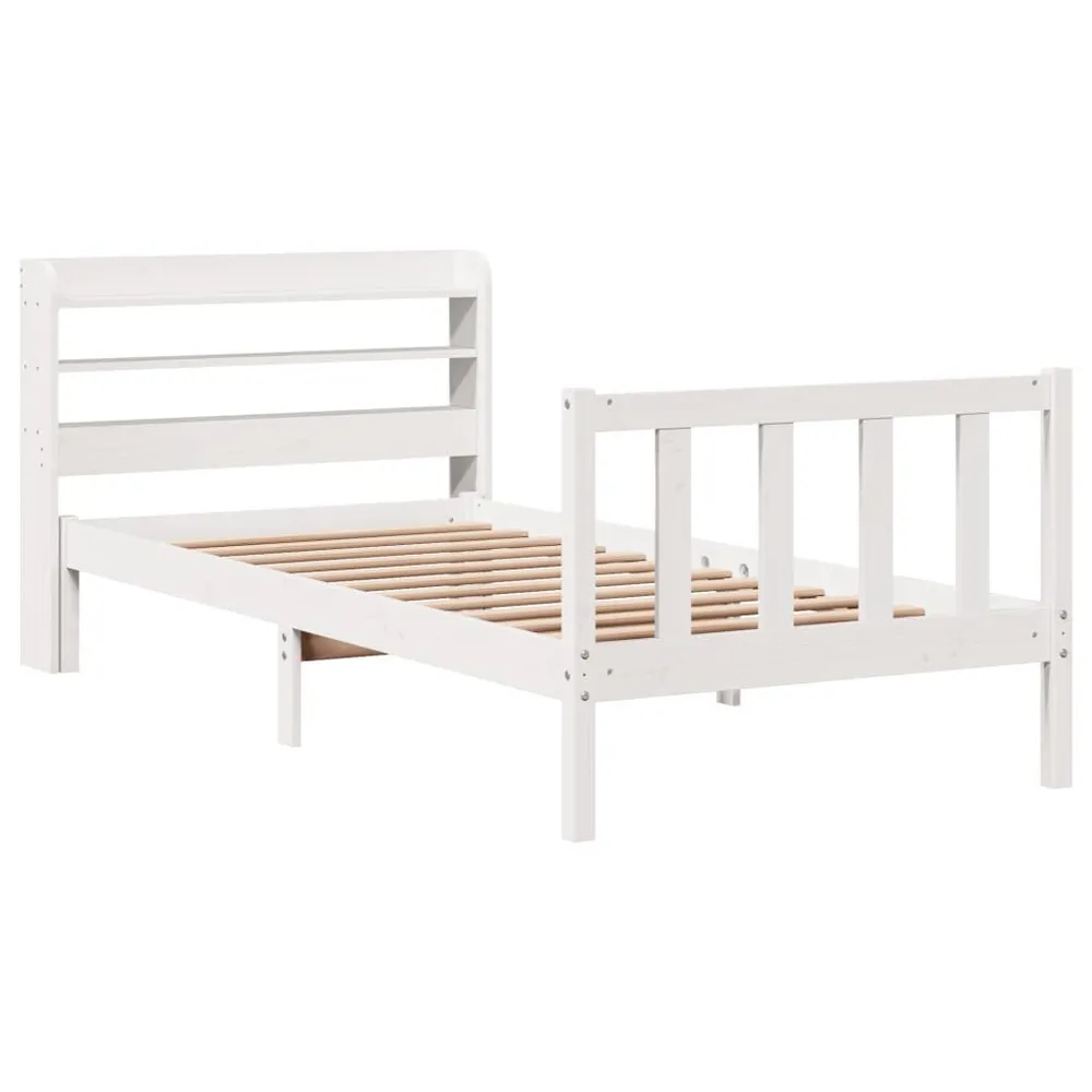 Premium Impermeável Cama sem colchão 90x200 cm madeira de pinho maciç branco