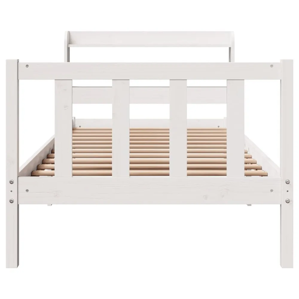 Premium Impermeável Cama sem colchão 90x200 cm madeira de pinho maciç branco