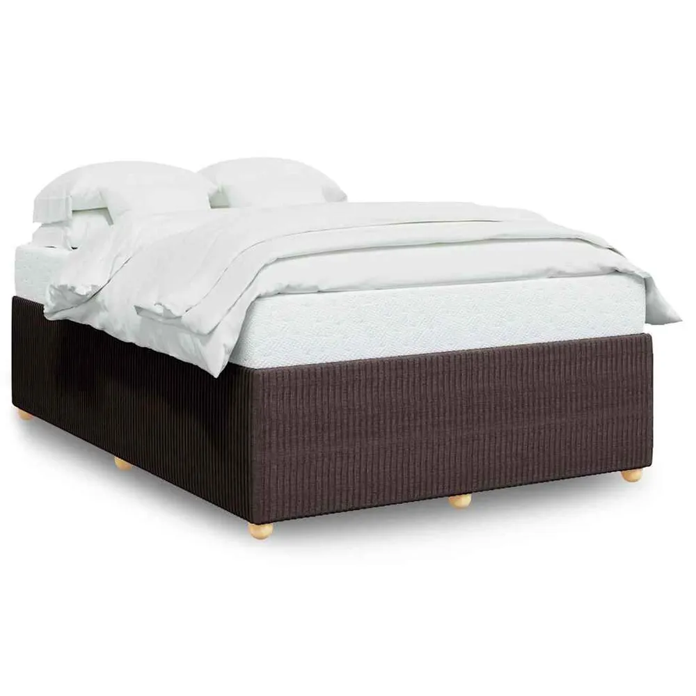 Premium Impermeável Estrutura de cama sem colchão 140x190 cm tecido castanho-escuro