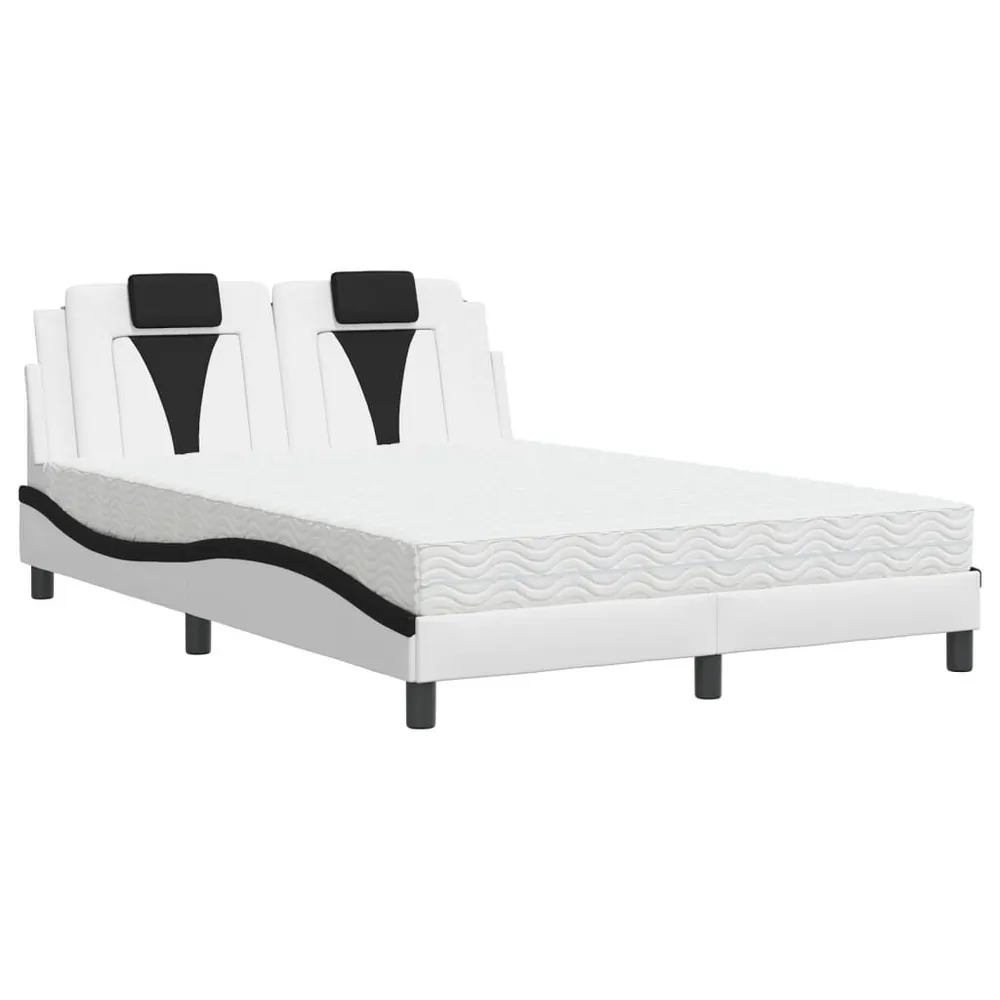Saco de Dormir Inflável Cama com colchão 140x200 cm couro artificial preto e branco