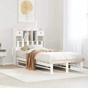 Saco de Dormir Inflável Cama com estante sem colchão 75x190 cm pinho maciço branco