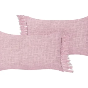Set 2 Algodão puro Cushions 40 x 60 cm Pink TANSY
