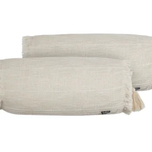 Set 2 Cotton Cushions 20 x 50 cm Beige NAHLEH