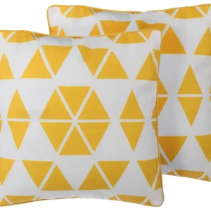 Set 2 Cushions Geometric Pattern 45 x 45 cm Sol PANSY