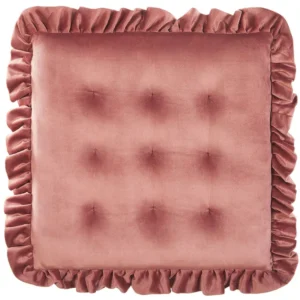 Square Veludo macio Seat Cushion 40 x 40 cm Pink KALANCHOE