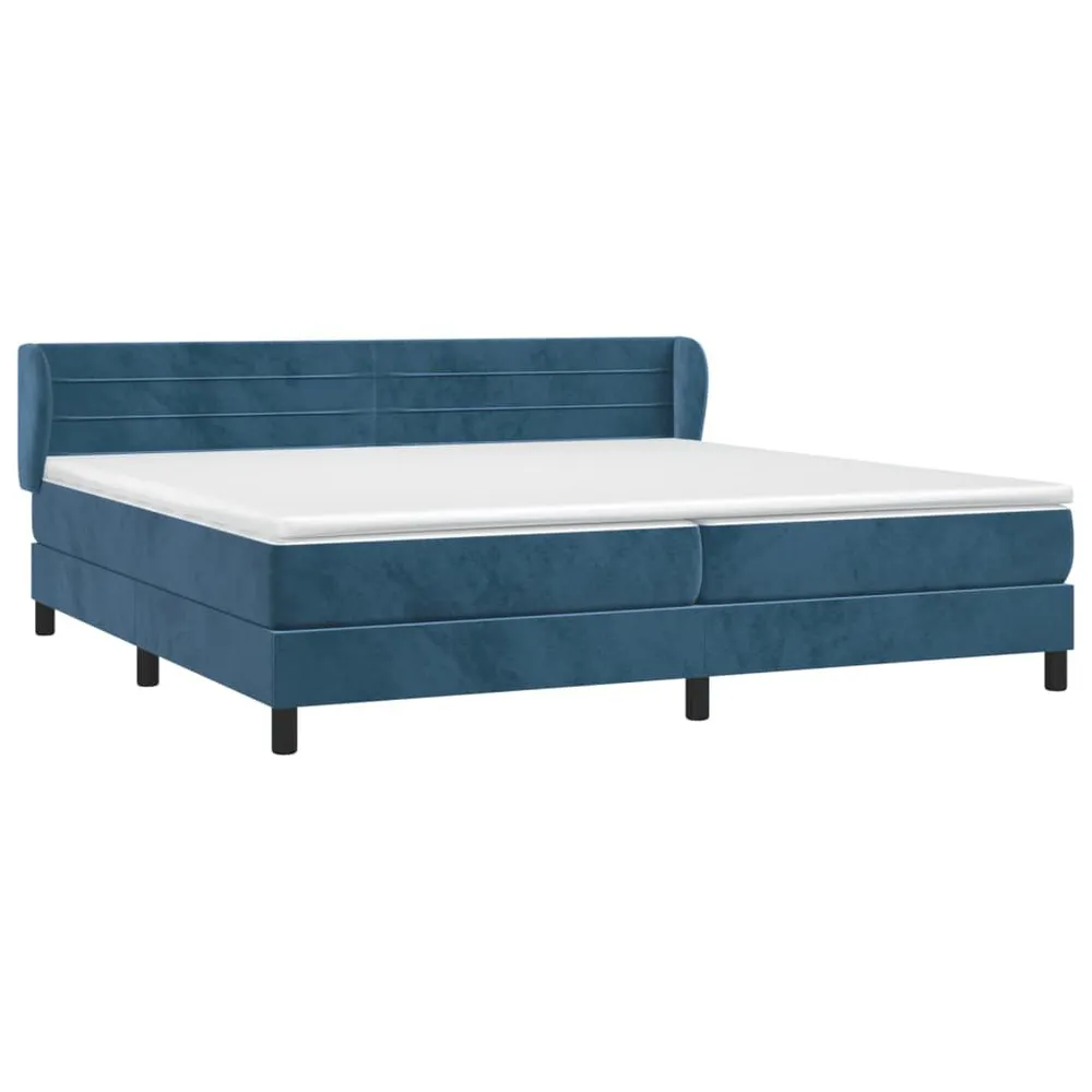 Tecnologia de Inflação Rápida Cama com molasemcolchão 200x200 cm veludo azul-escuro