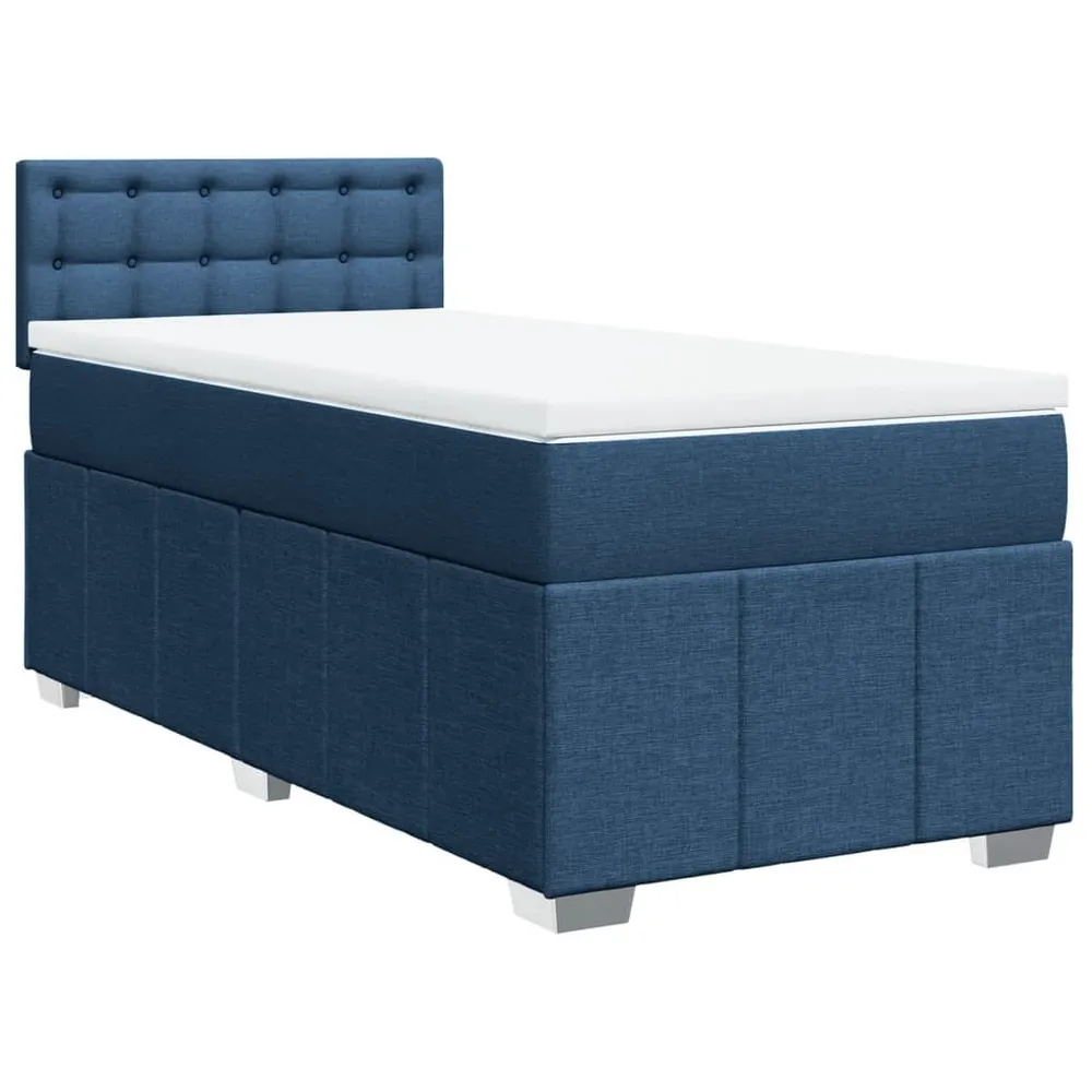Tecnologia de Inflação Rápida Cama com molasemcolchão 90x190 cm tecido azul