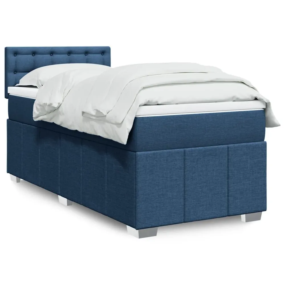 Tecnologia de Inflação Rápida Cama com molasemcolchão 90x190 cm tecido azul