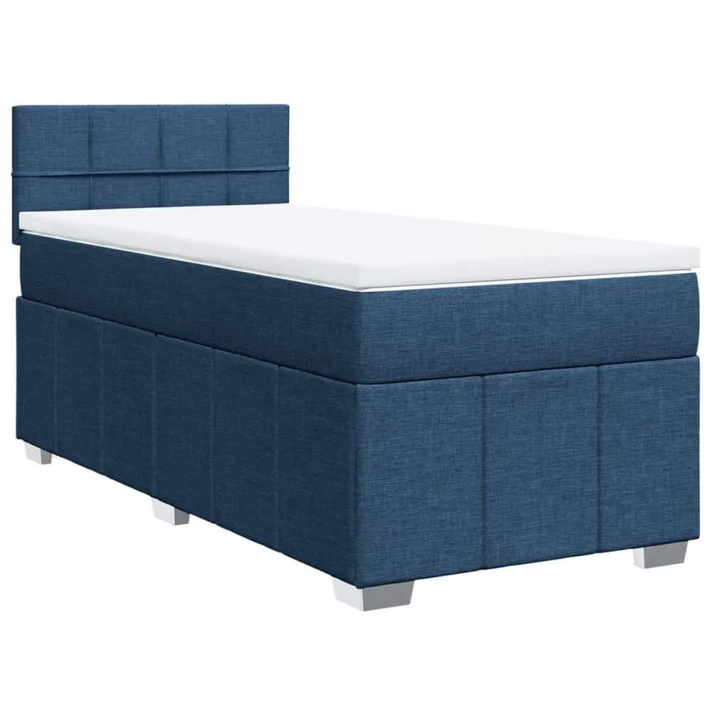 Tecnologia de Inflação Rápida Cama com molasemcolchão 90x200 cm tecido azul