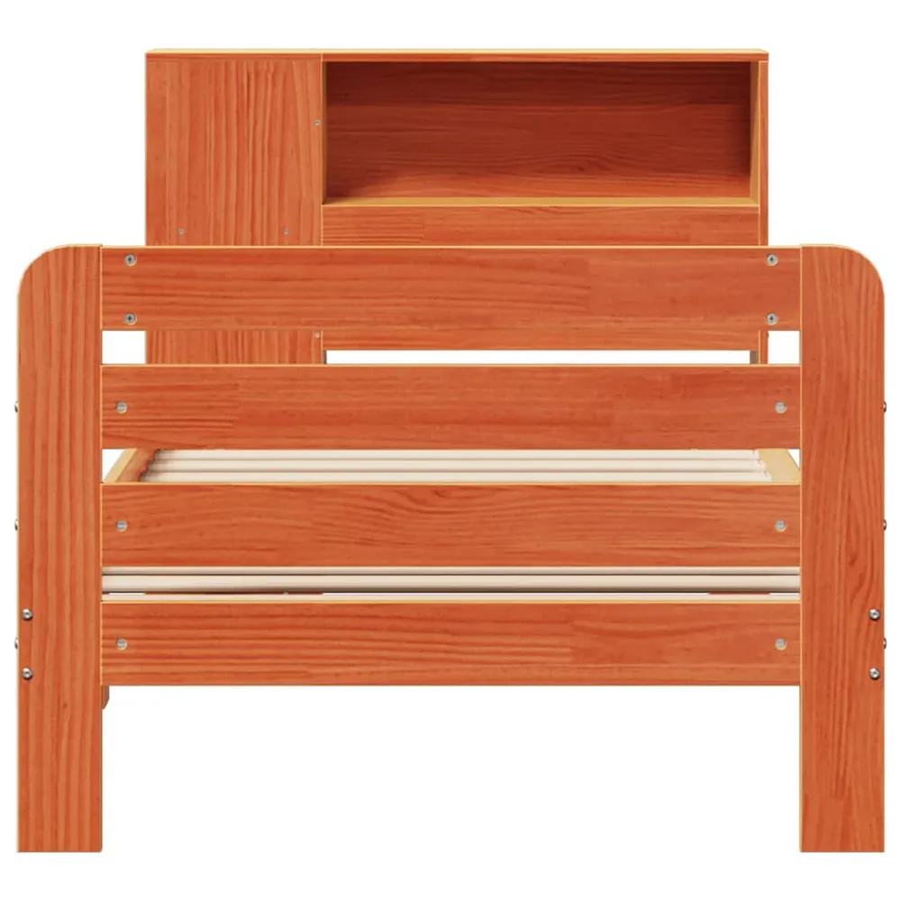 Tecnologia de Inflação Rápida Cama sem colchão 90x200 cm pinho maciço castanho-mel