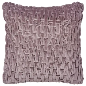 Velvet Pleated Cushion 45 x 45 cm Violet CHIRITA