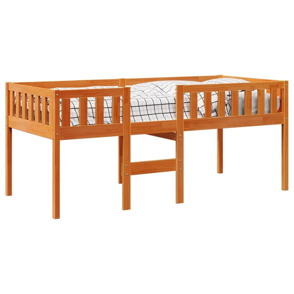 Kit Completo Cama de crianç sem colchão 90x200 cm pinho maciço castanho-mel