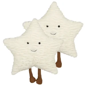 Set 2 Decorative Kids Cushions Star 40 x 40 cm Marfim STARFRUIT