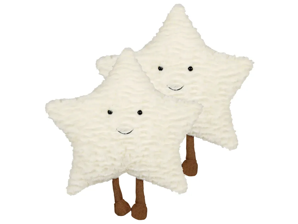 Set 2 Decorative Kids Cushions Star 40 x 40 cm Marfim STARFRUIT