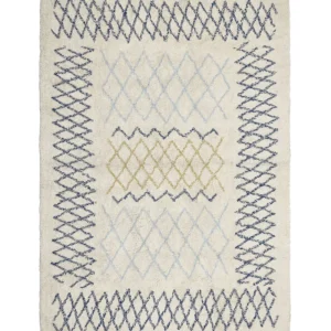Algodão puro Area Rug 160 x 230 cm Beige and Blue ERZINCAN