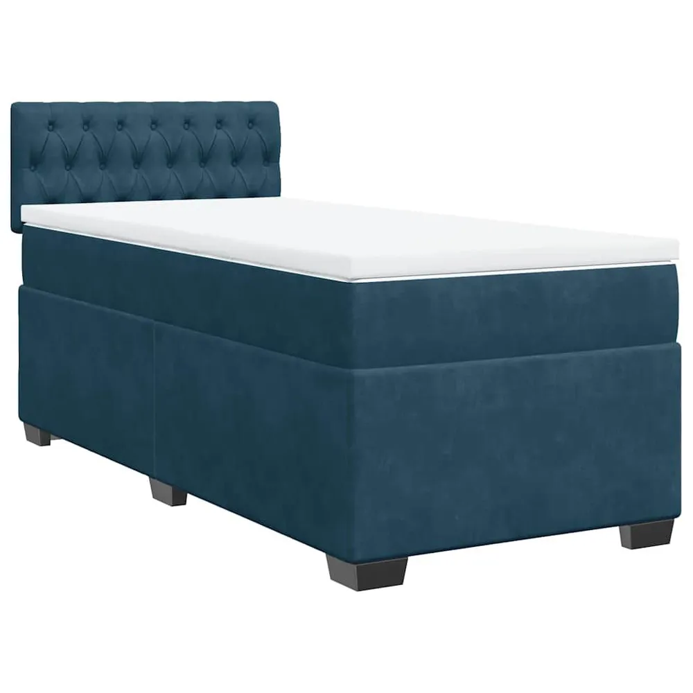 Cama de Ar com Bomba Cama com molasemcolchão 100x200 cm veludo azul-escuro