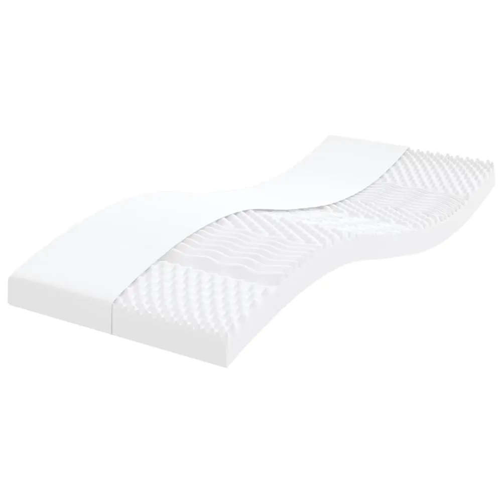 Colchão de espuma 100x220 cm 7 zonas dureza 20 ILD branco para Camping e Trilhas