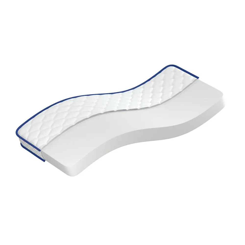 Colchão de espuma de memória 80x160x17 cm branco em Tecido Resistente