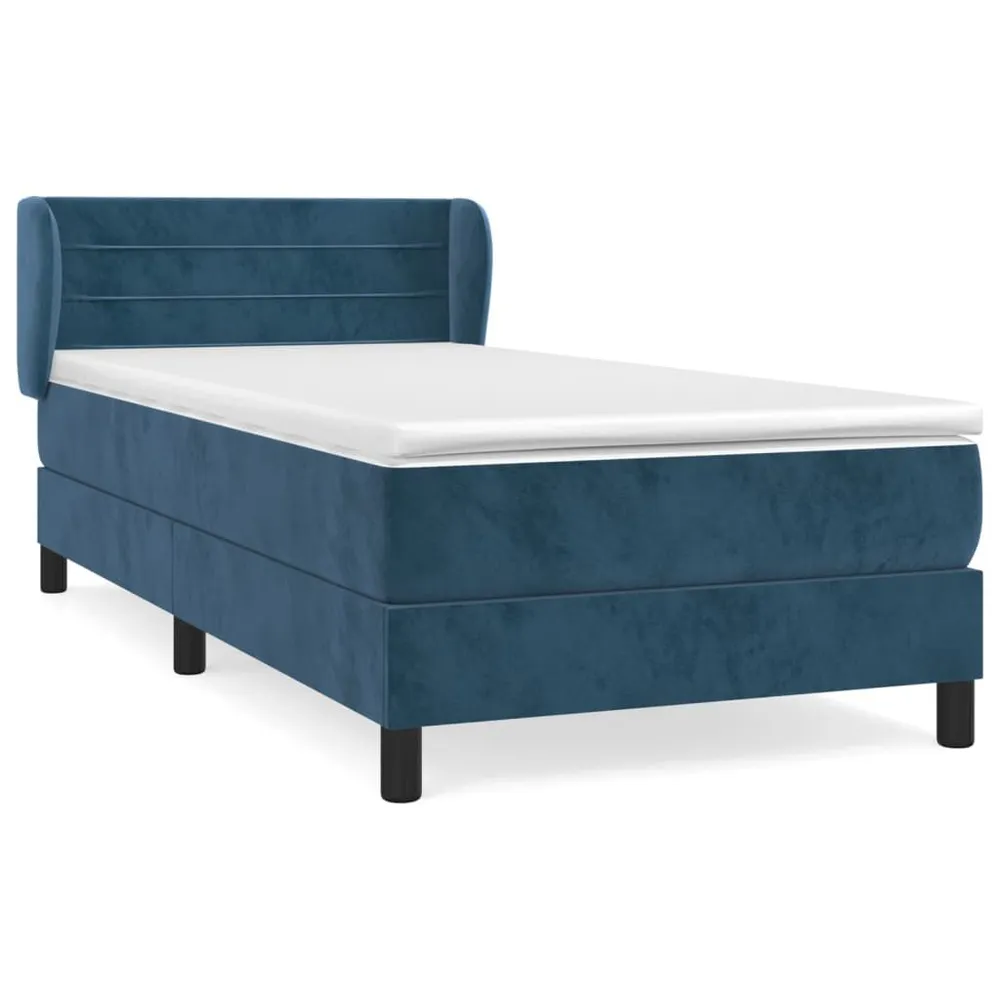 Colchão para Camping Cama com molasemcolchão 100x200 cm veludo azul-escuro