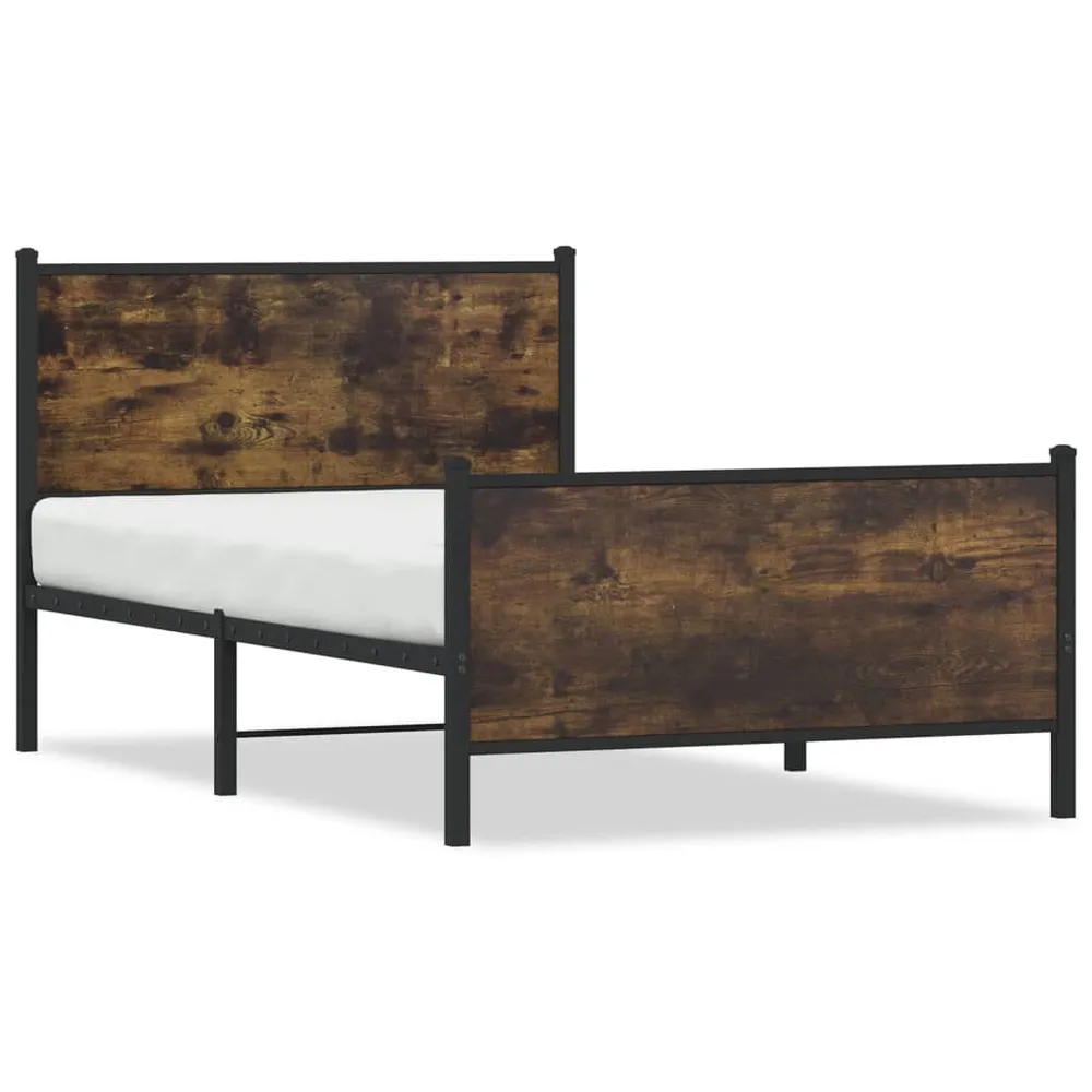 Saco de Dormir Inflável Estrutura de cama sem colchão 100x200 cm metálico carvalho fumado