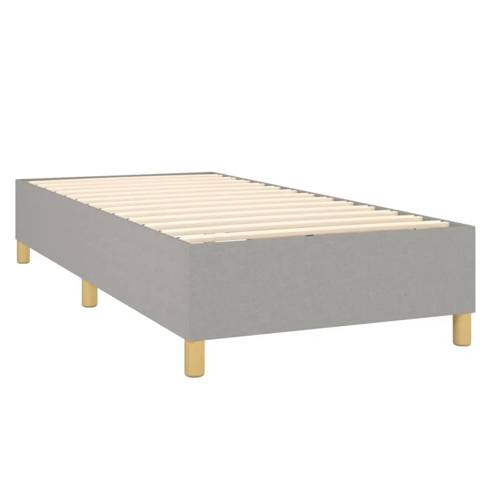Cama boxspring com colchão 120x190 cm tecido cinzento-escuro