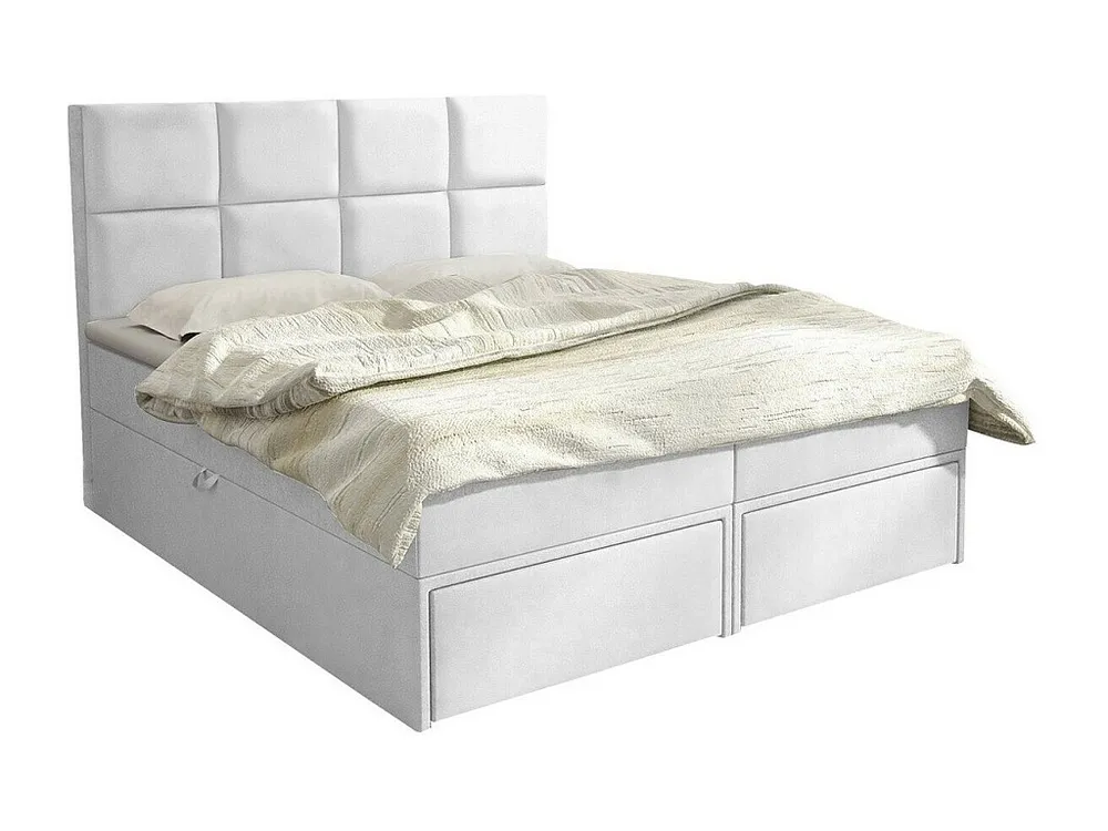 Cama continental Eugene 101, Continental, Branco, Eco couro