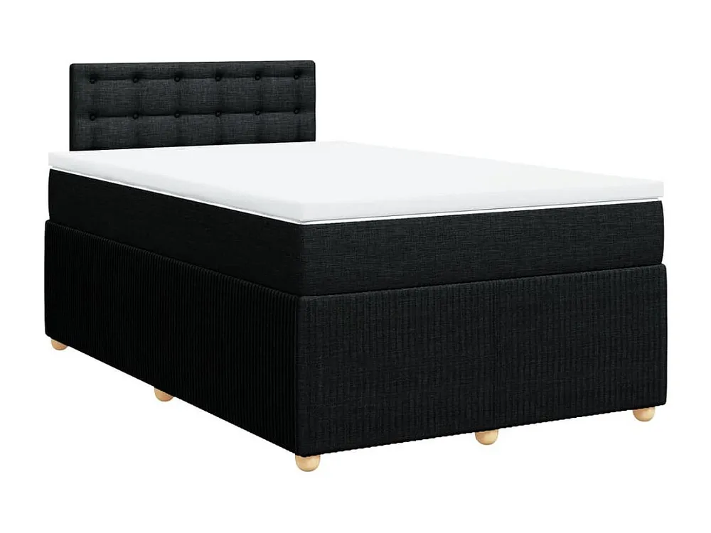 Armário de Casal Cama com molas/colchão 120x200 cm tecido preto