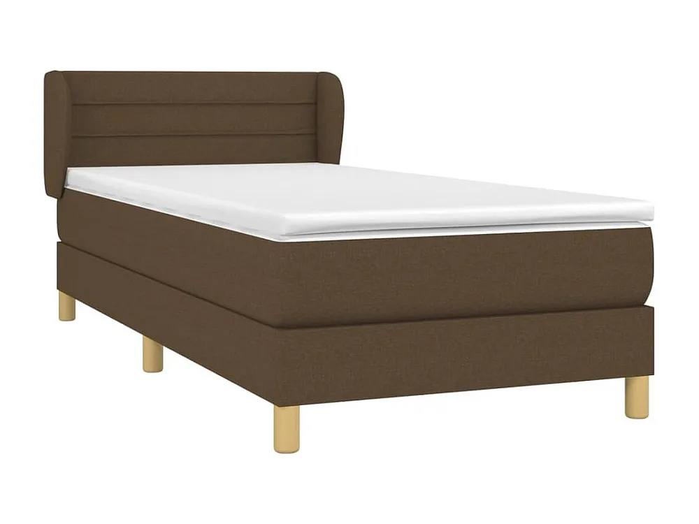Armário de Casal Cama com molas/colchão 90x190 cm tecido castanho-escuro