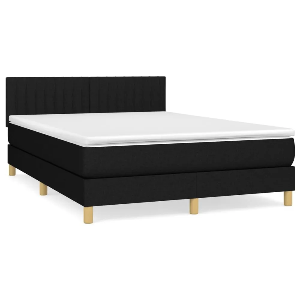Armário de Casal Cama com molasemcolchão 140x200 cm tecido preto