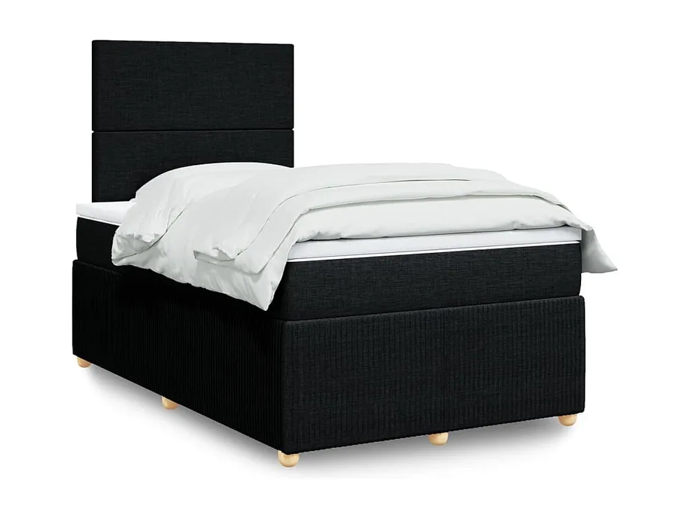 Cama Articulada Cama com molas/colchão 120x200 cm tecido preto