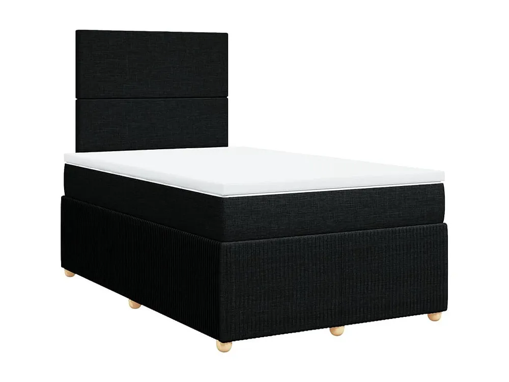 Cama Articulada Cama com molas/colchão 120x200 cm tecido preto