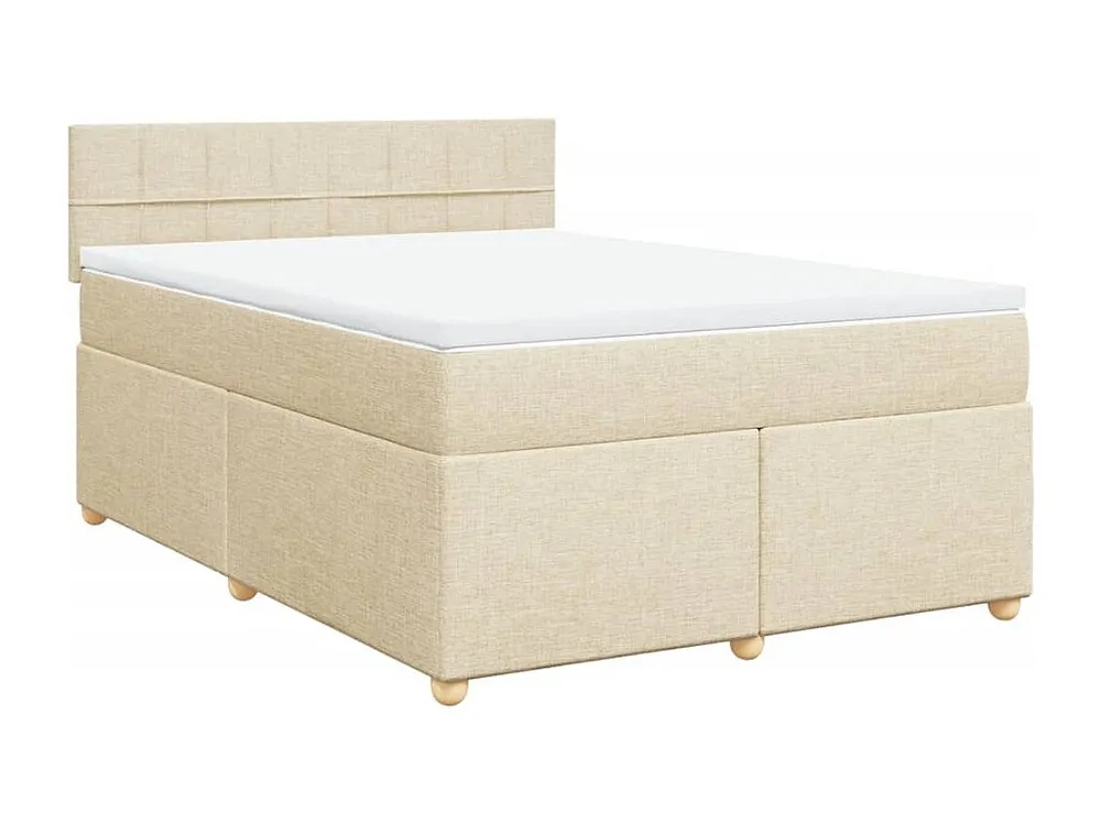 Cama Articulada Cama com molas/colchão 140x200 cm tecido cor creme