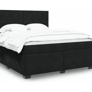 Cama Articulada Cama com molas/colchão 180x200 cm veludo preto