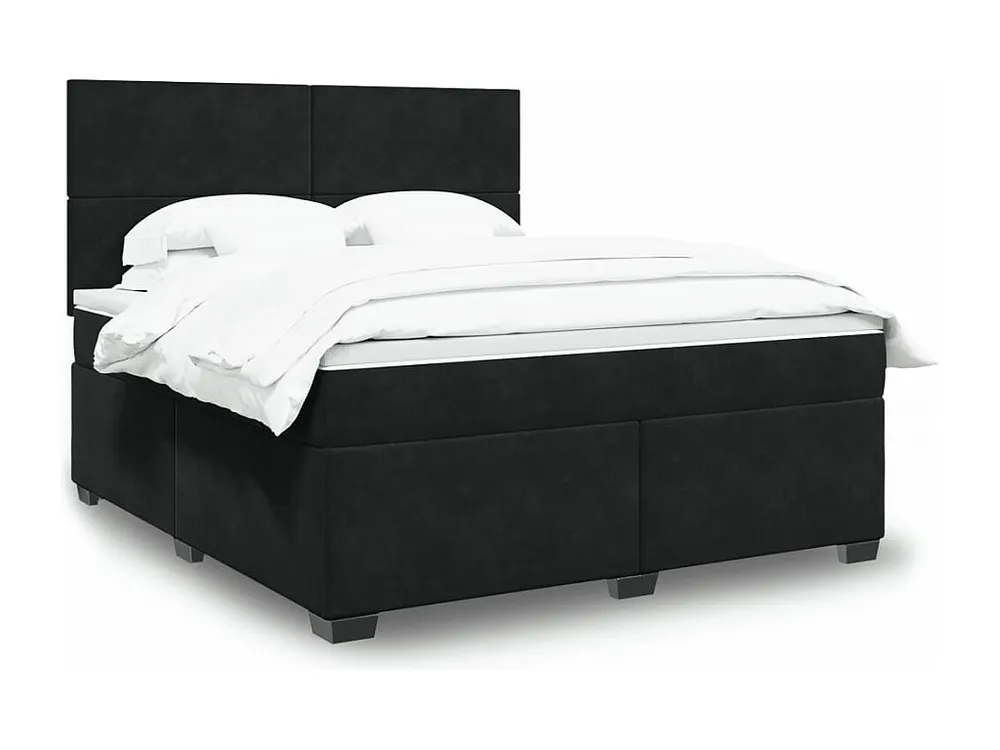 Cama Articulada Cama com molas/colchão 180x200 cm veludo preto