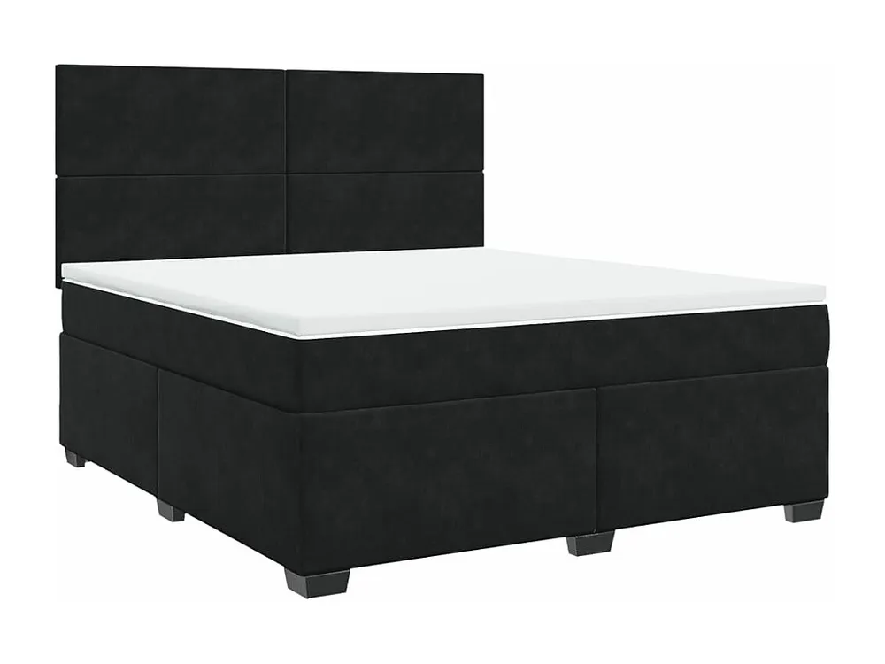 Cama Articulada Cama com molas/colchão 180x200 cm veludo preto