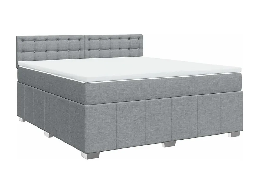 Cama Articulada Cama com molas/colchão 180x200 cm tecido cinzento-claro