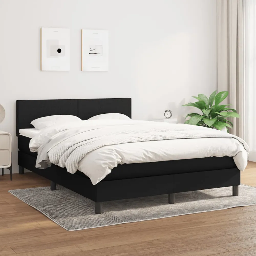 Cama Articulada Cama com molasemcolchão 140x190 cm tecido preto