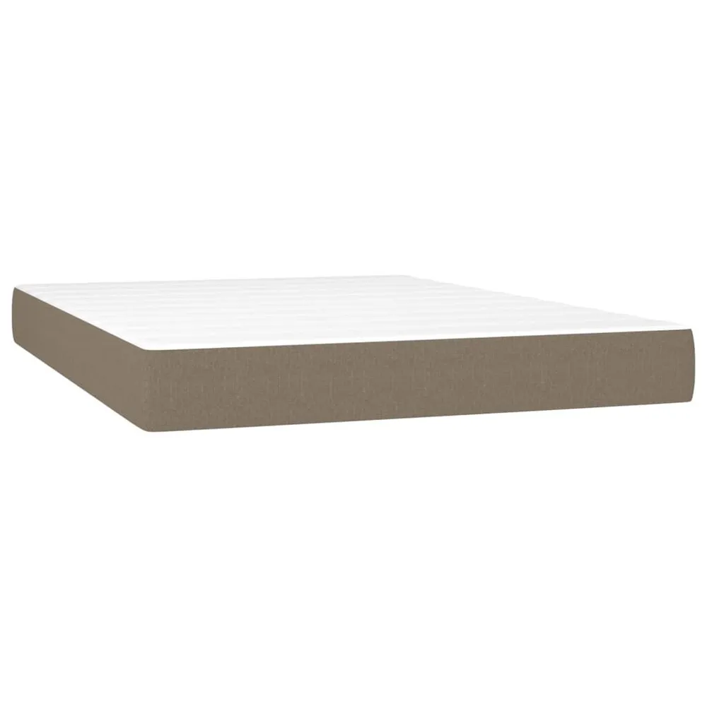 Cama Articulada Colchão molas ensacadas 140x200x20 cm tecido cinza-acastanhado